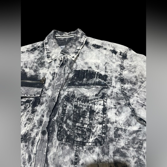 Affliction Black and White Men's Shirt M - Picture 4 of 8